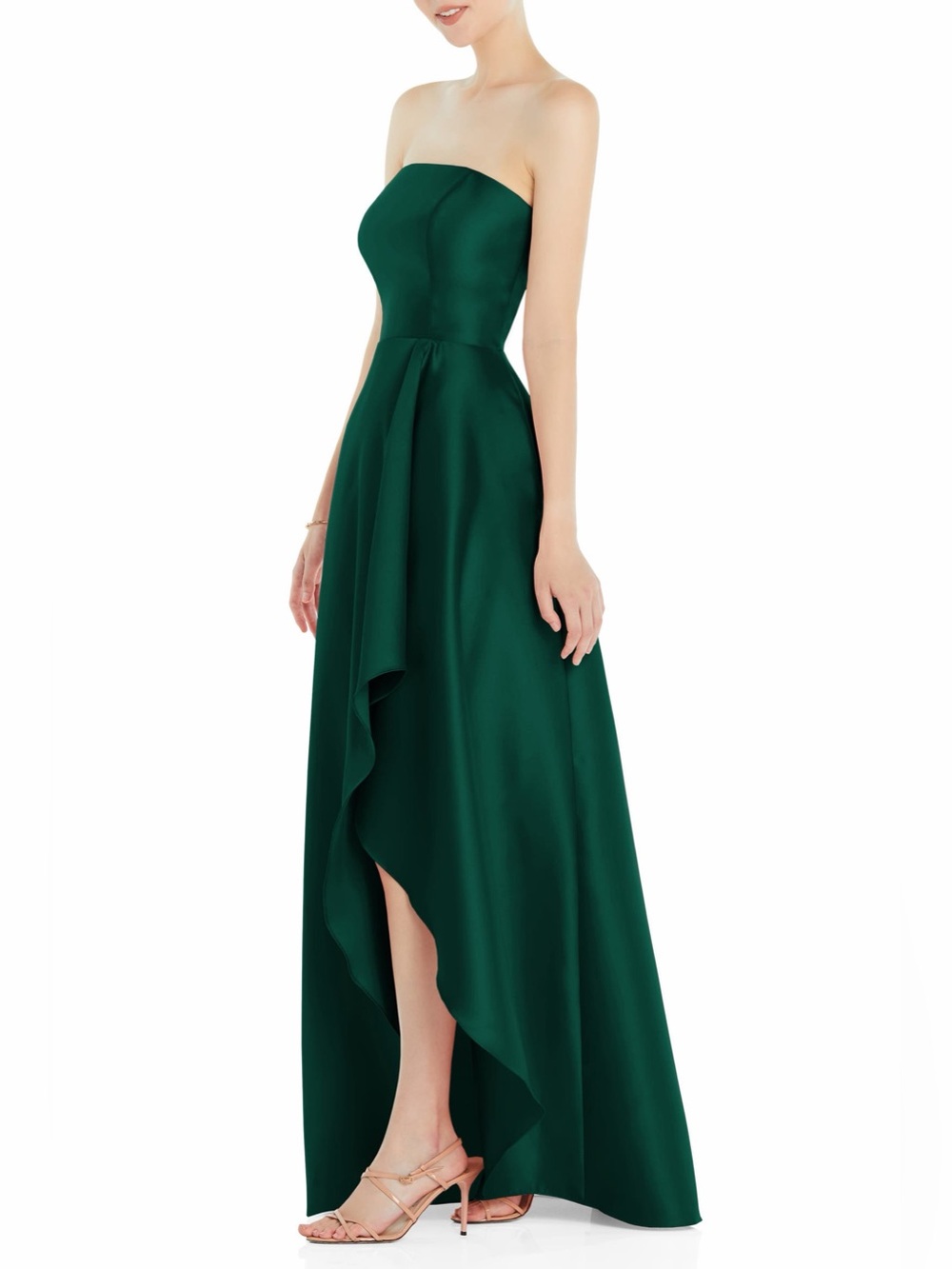 Alfred Sung women’s Emerald strapless gown NWT